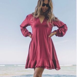 YIREH Aster dress in Berry